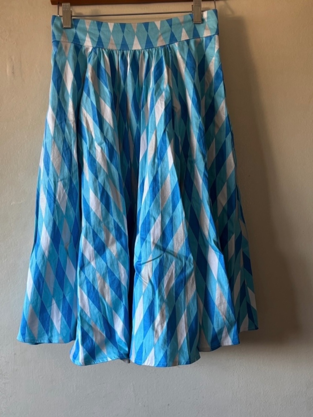 Pinup Couture Blue & White Skirt